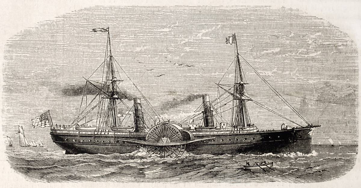 steamship drawing