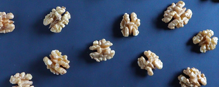 walnut halves laid out