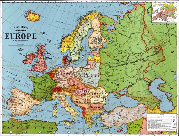 Map of Europe in 1923